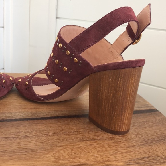 New J. Crew Made in Italy Leather Block heel Sandals. - Picture 12 of 17